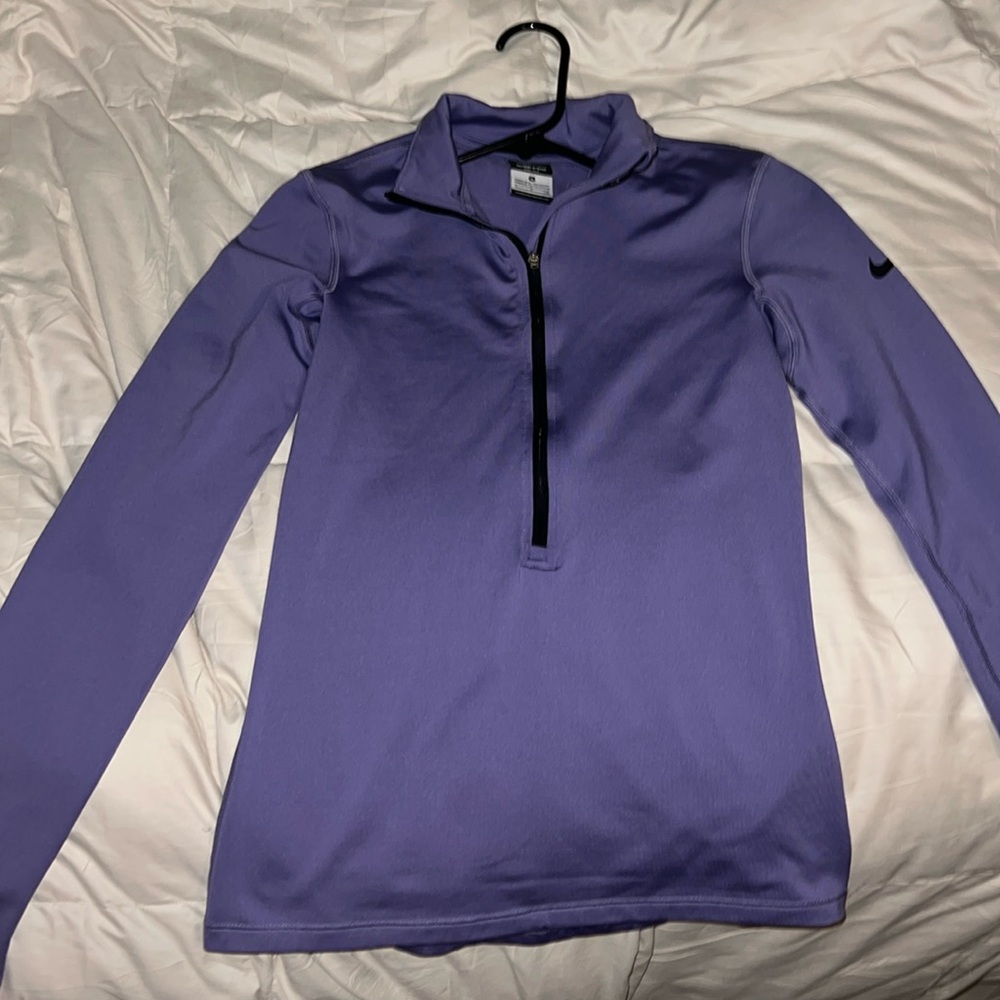 Nike Quarter Zip in purple, size small